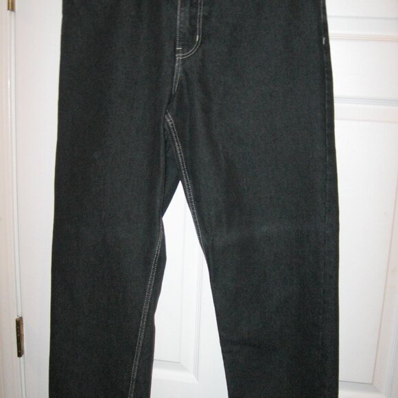 Haband Tailgater Jeans Men's 36 Long Hidden Elastic Waist Black Denim - Picture 1 of 4